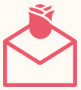 open envelope with rose icon